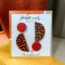 Load image into Gallery viewer, Drop Polymer Clay Earrings - "Upside Down"